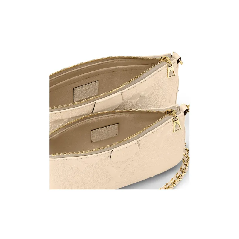 LOUIS VUITTON Multi Pochette Accessories Creme Beige-3