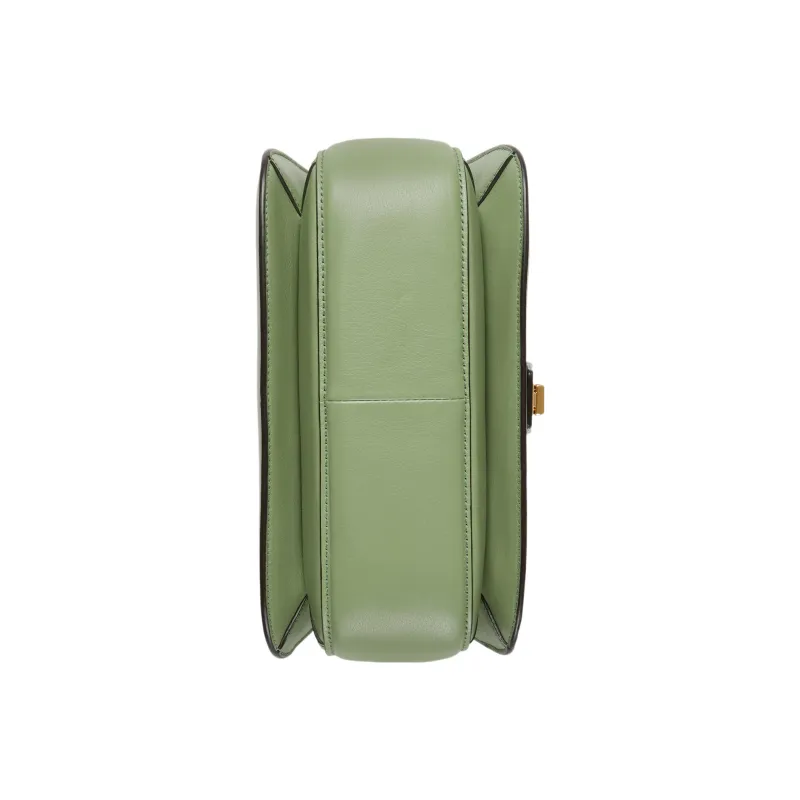GUCCI Blondie Leather Shoulder Bag Crossbody Bag Handbag Small Size Women's Green-6