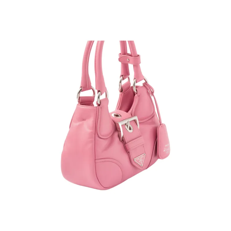 PRADA Moon Padded Nappa Leather Bag Geranium Pink-3