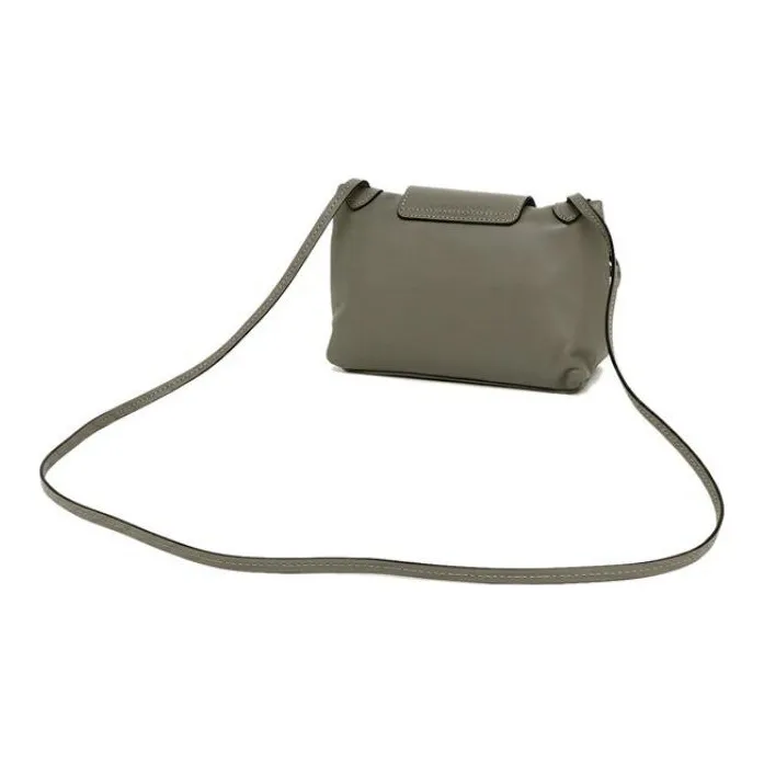 LONGCHAMP Le Pliage Xtra Cow Leather Pochette, Shoulder Bag, Crossbody Bag Women's Dove Color-5