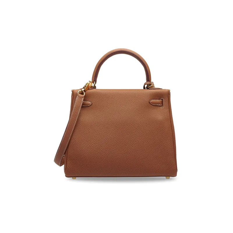 HERMES Kelly Togo Calfskin Kelly Bag Handbag Women's 37 Gold-2