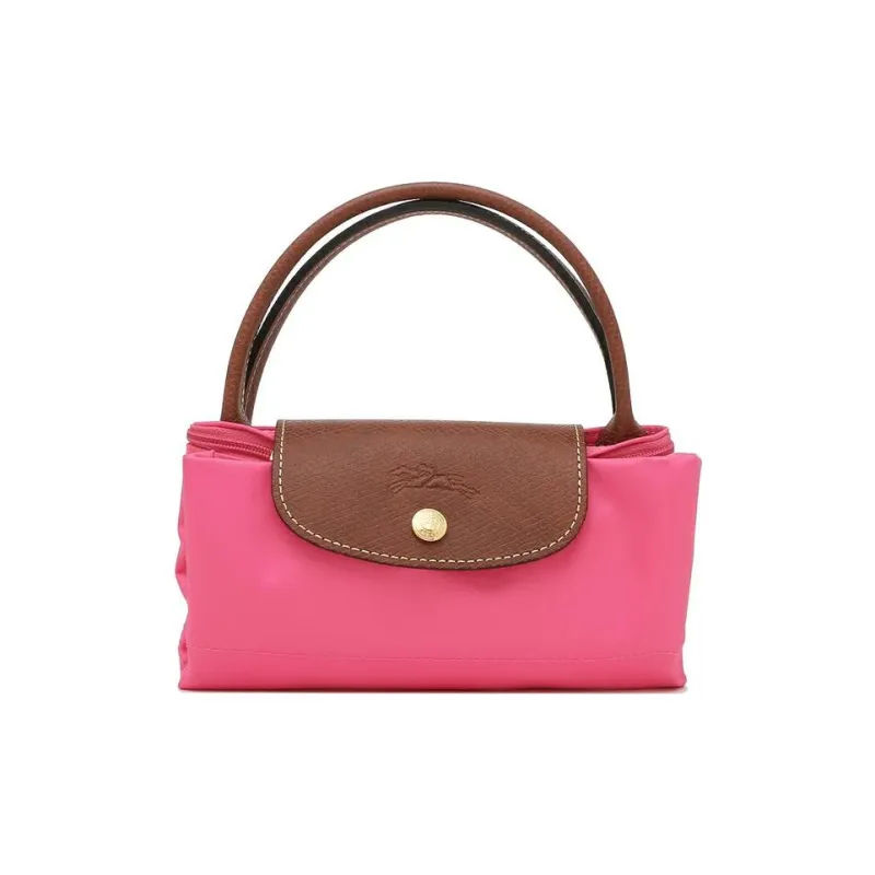 LONGCHAMP Canvas With Leather Trim Canvas Bag, Dumpling Bag, Handbag Small Size Women's Candy Pink-5