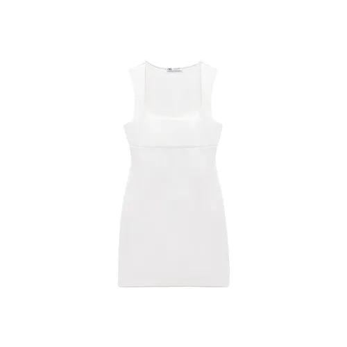 ZARA Sleeveless Dresses Women's White