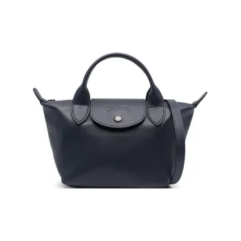 LONGCHAMP Le Pliage Xtra Cow Leather Shoulder Bag, Crossbody Bag, Handbag Mini Women's Marine Blue