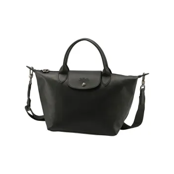 LONGCHAMP Le Pliage Xtra Leather Shoulder Bag Crossbody Bag Handbag Small Size Women's Black