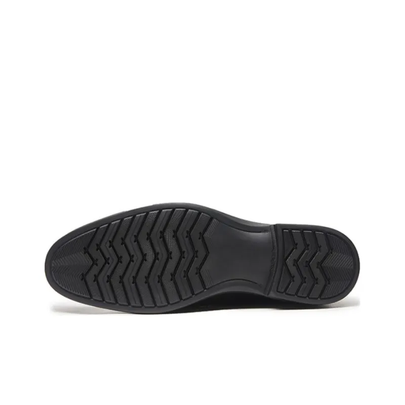 KANGNAI Dress Shoes Men Low-Top Brown-4