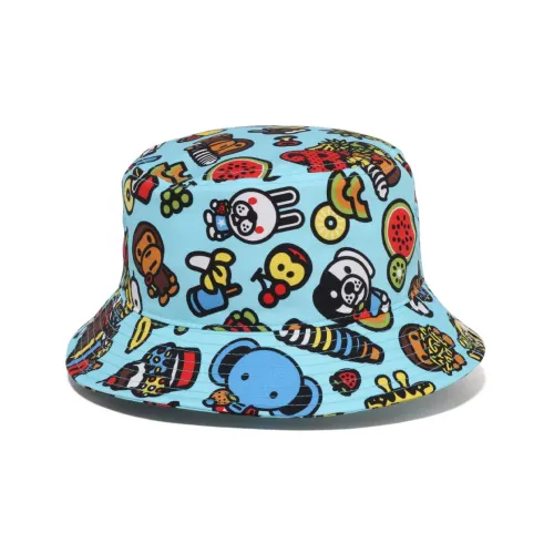 A BATHING APE Bucket Hats Kids Blue