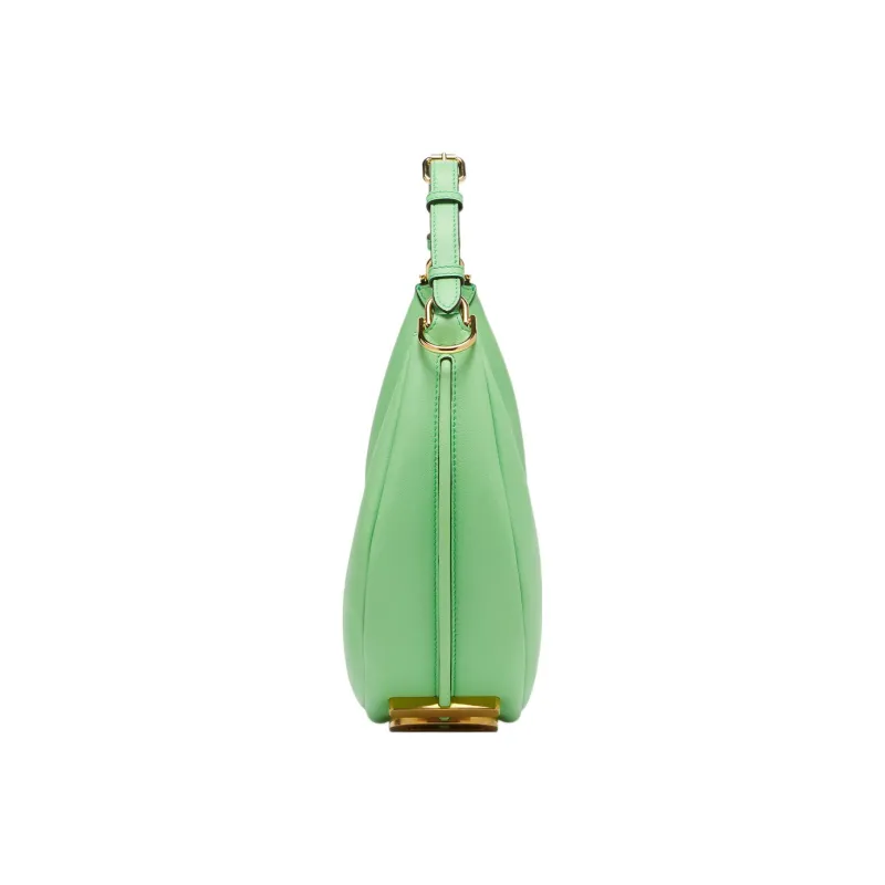 FENDI Fendigraphy Cow Leather Shoulder Bag, Handbag, Shoulder Bag Trumpets Women's Green-3