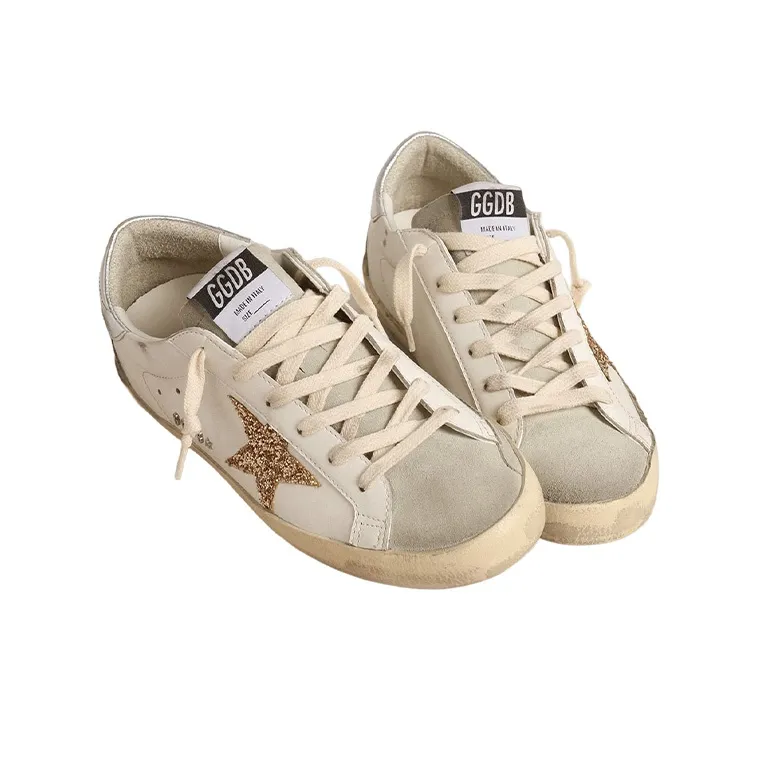 Golden Goose Kids May Leather Sneakers-2