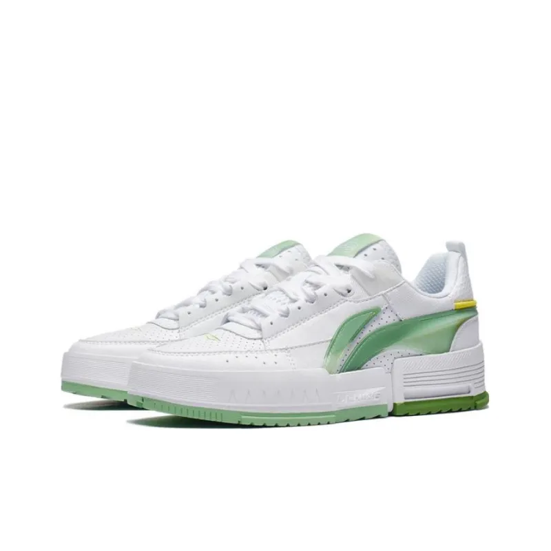 LiNing Li Cheng Lining Is Anti Slip Wear Resistant Low Top Sports Casual Shoes Women's White Green-2