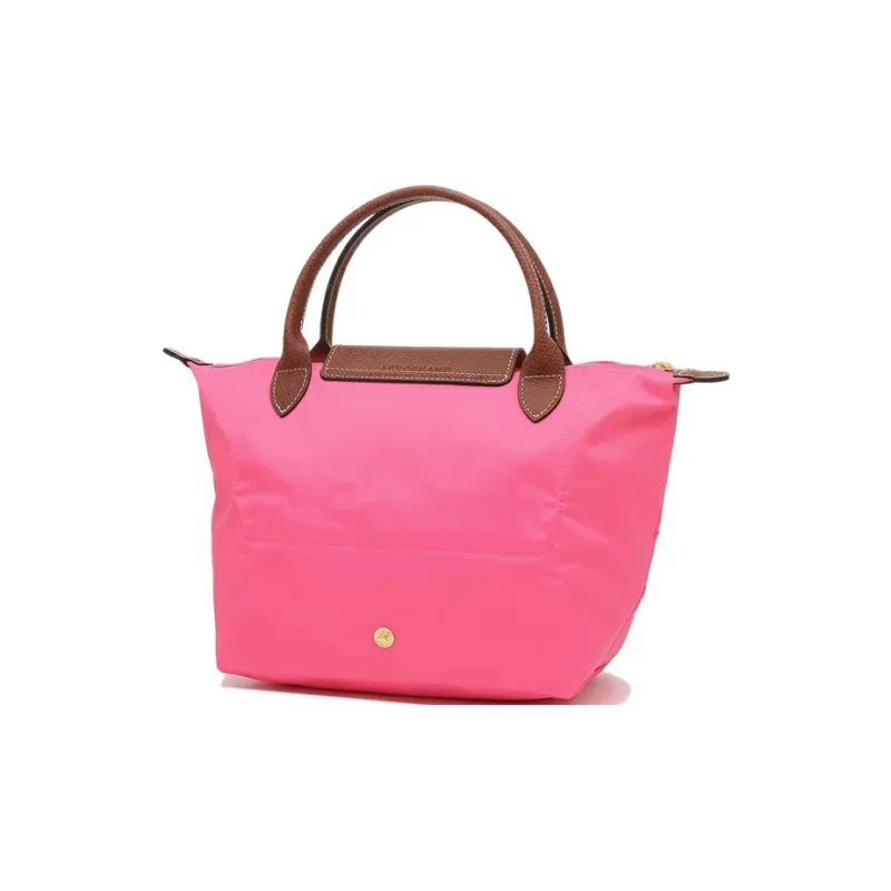 LONGCHAMP Canvas With Leather Trim Canvas Bag, Dumpling Bag, Handbag Small Size Women's Candy Pink-3