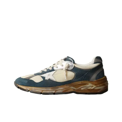 Golden Goose Dad-Star Lifestyle Shoes Men Low-Top Blue/Beige