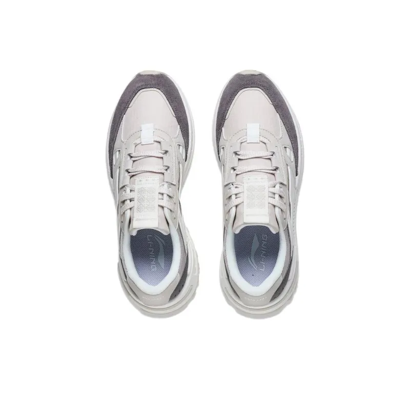 LiNing Wind Rider 2.0 Anti Slip Wear Resistant Low Top Sports Casual Shoes Men's Bellflower Grey-3