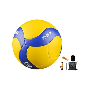 MIKASA PU Size 5 Volleyball Unisex Yellow Blue