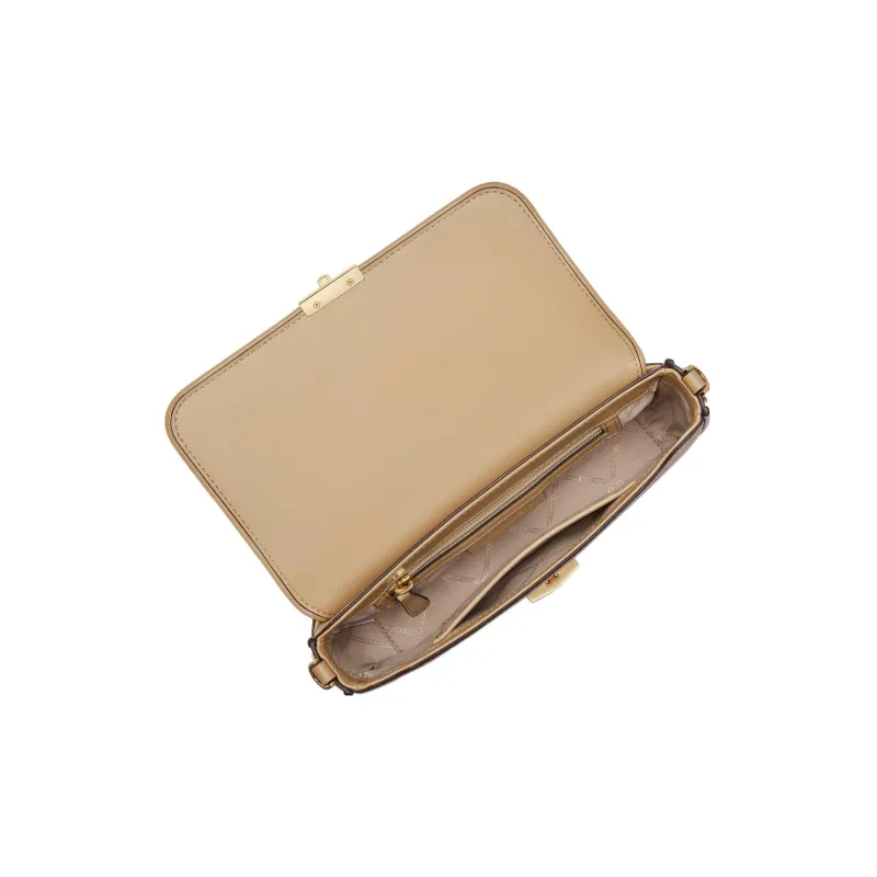 MICHAEL KORS Bradshaw Leather Shoulder Bag Trumpets Women's Camel-5