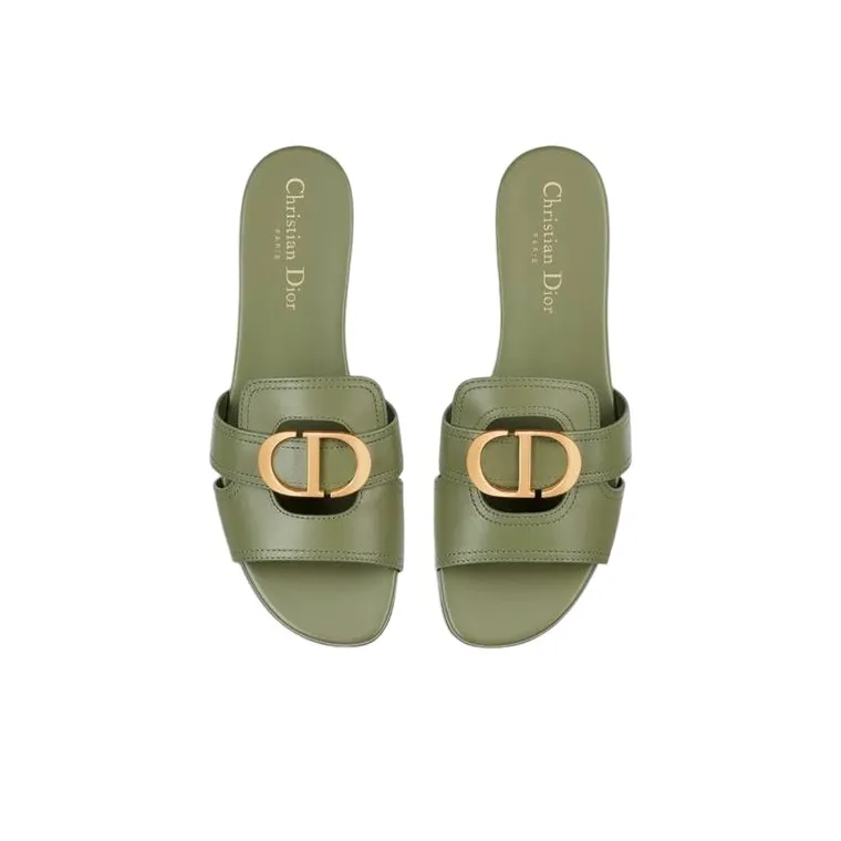 DIOR 30 Montaigne Slide Slippers Women's Green-4