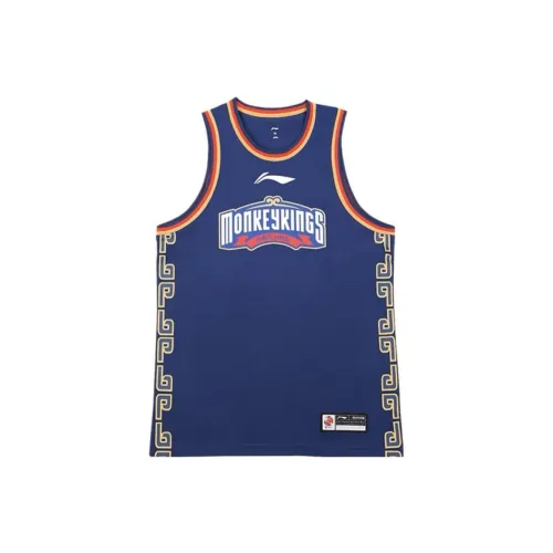 LINING Li Ning CBA Series Basketball Jerseys Men Dark Blue