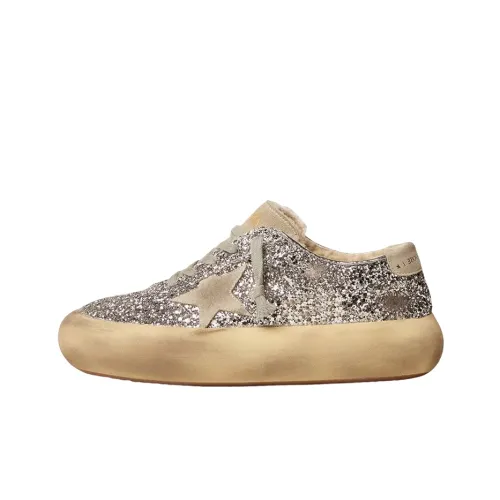 Golden Goose Space-Star Skateboard Shoes Women's Low-Top Silver