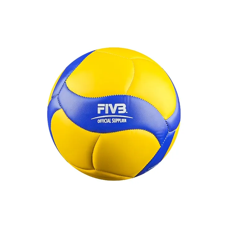 MIKASA PU Size 5 Volleyball Unisex Yellow Blue-3