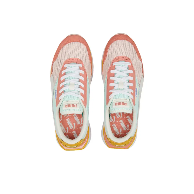 PUMA Cruise Rider Trainer Anti-Slip Wear-Resistant Low-Top Sports Casual Shoes Women's Pink Yellow Blue-3