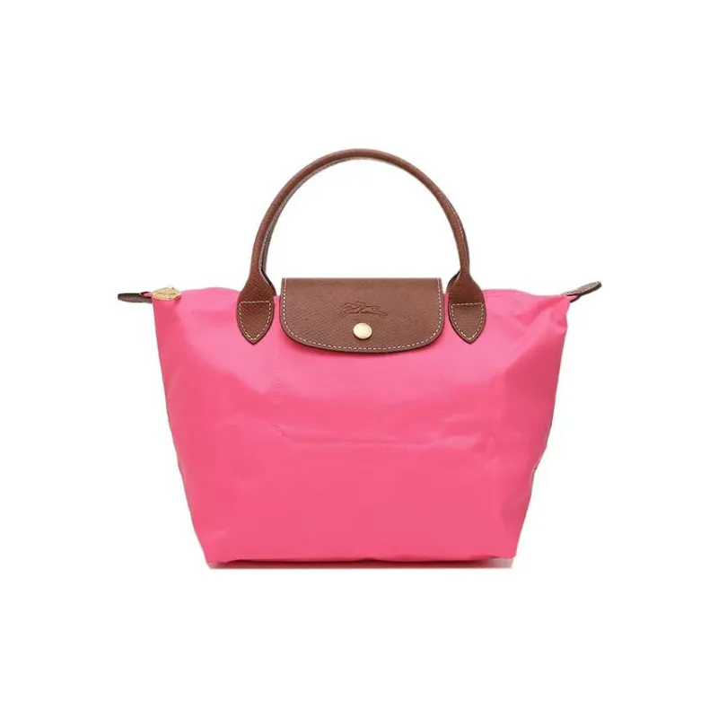 LONGCHAMP Canvas With Leather Trim Canvas Bag, Dumpling Bag, Handbag Small Size Women's Candy Pink-0