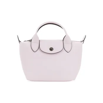 LONGCHAMP Le Pliage Xtra Cow Leather Makeup Bag, One Shoulder Handbag Mini Women's Petal Pink