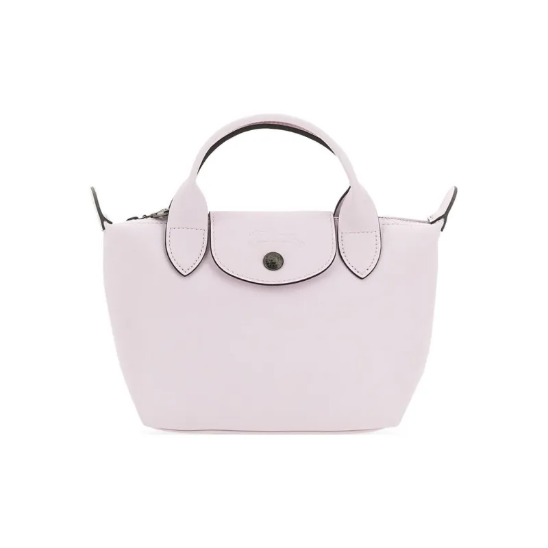 LONGCHAMP Le Pliage Xtra Cow Leather Makeup Bag, One Shoulder Handbag Mini Women's Petal Pink-0