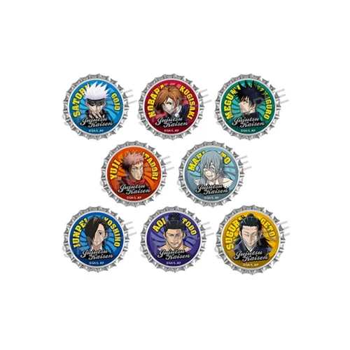 KADOKAWA Jujutsu Kaisen Vol.2 Beer Cap Badge Set 8 Pcs In Total IP Merch