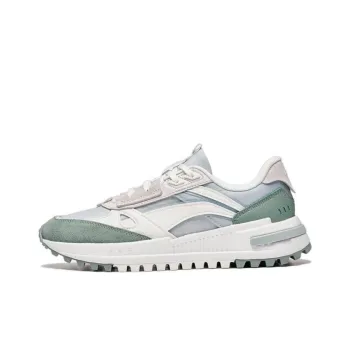 LiNing Wind Rider 2.0 Anti Slip Wear Resistant Low Top Sports Casual Shoes Women's White Green