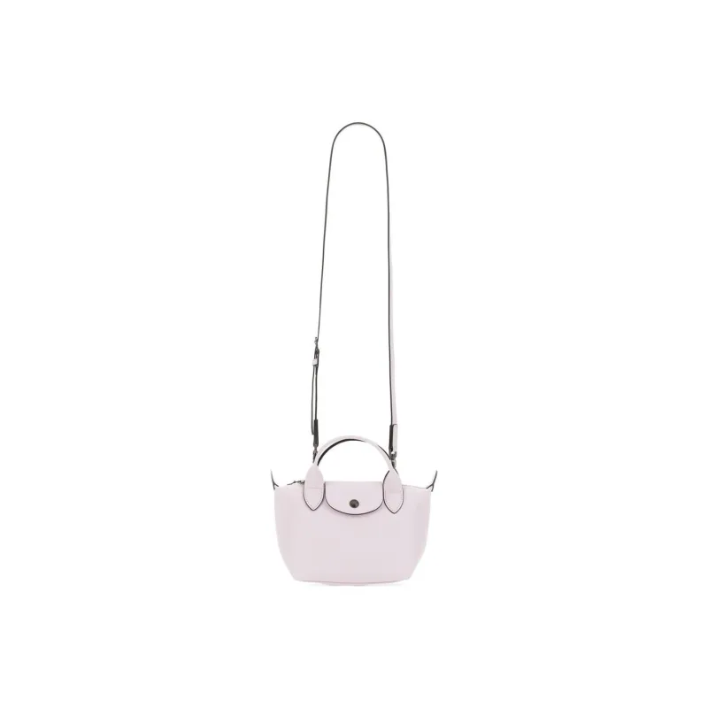 LONGCHAMP Le Pliage Xtra Cow Leather Makeup Bag, One Shoulder Handbag Mini Women's Petal Pink-3