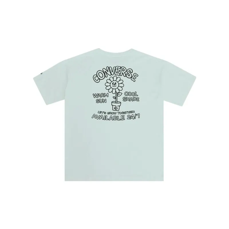 Converse T Shirts Women's Sky Blue-1