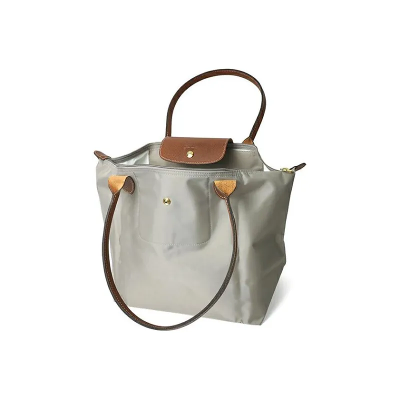 LONGCHAMP Le Pliage Recycled Material Dumpling Bag Handbag, Shoulder Bag Women's Gray-2
