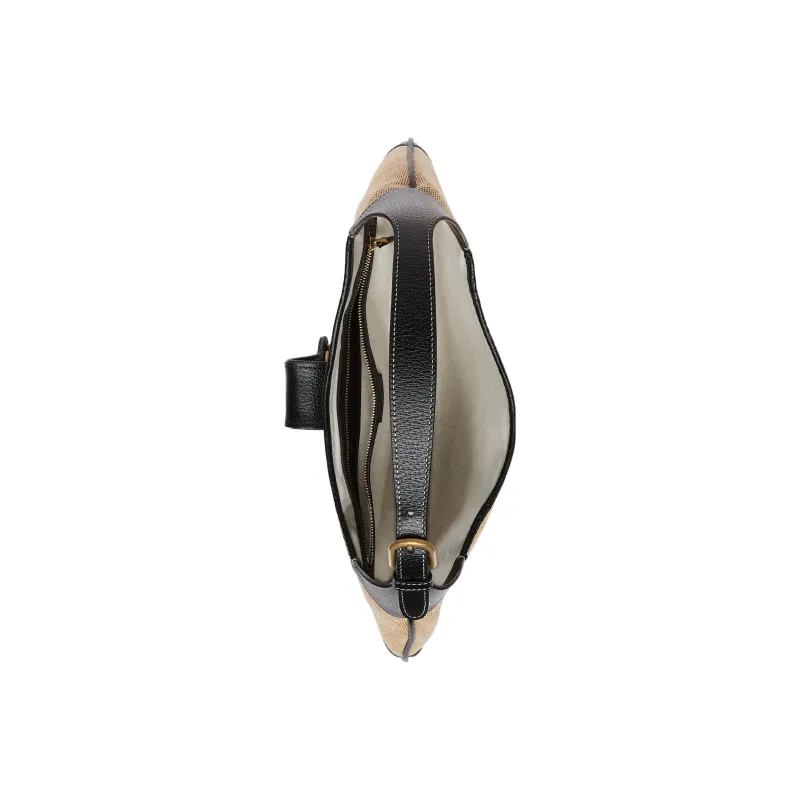 GUCCI Aphrodite Canvas With Leather Canvas Bag Handbag Shoulder Bag Medium Size Women's Beige/Black-6