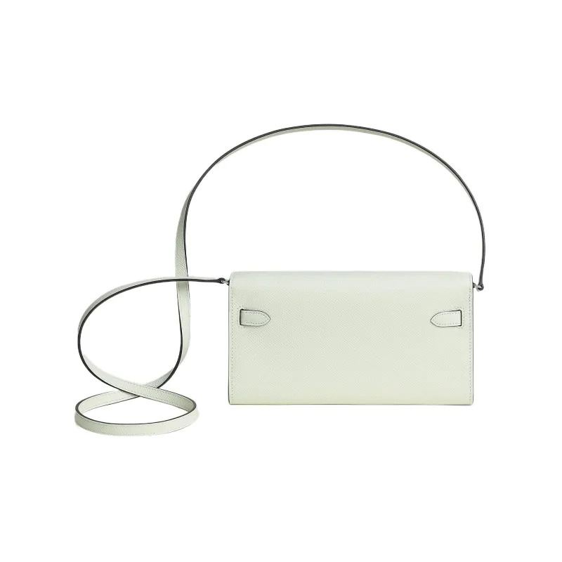 HERMES Kelly To Go Epsom Leather Shoulder Bag, Crossbody Bag Women's 0S Vert Fizz Bubble Green-2