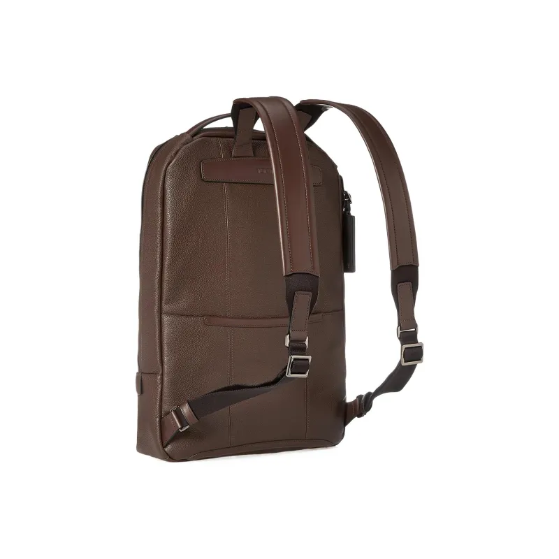 TUMI Leather Backpack Regular Men's Brown-1