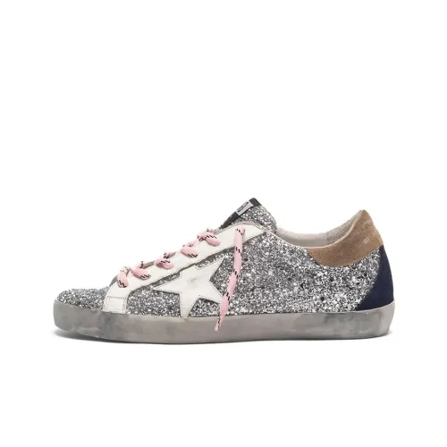 Golden Goose Super-Star Skateboard Shoes Women's Low-Top Silver