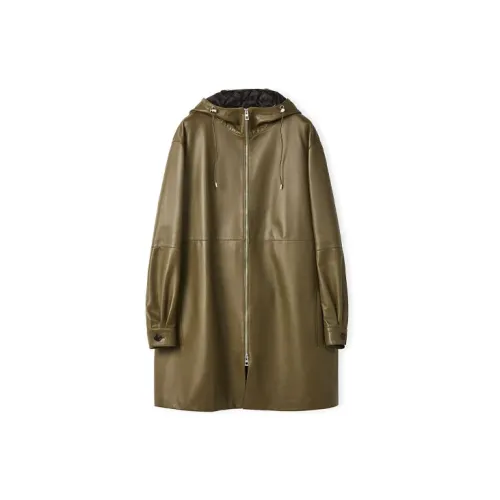LOEWE Leather Jackets Men Brown