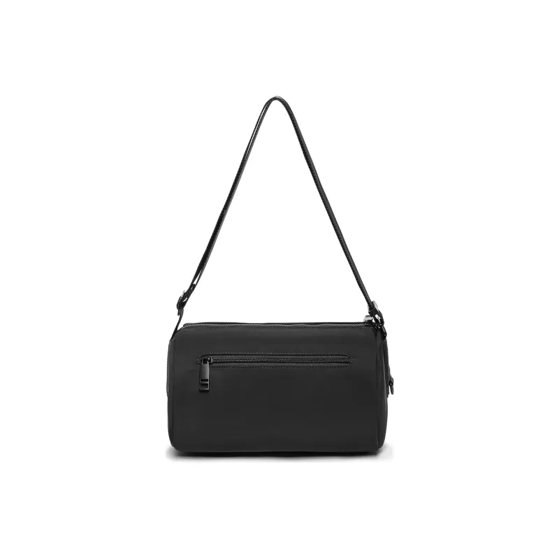 NOMK Oxford Techwear Sling Bag Cylinder Bag Backpack Shoulder Bag Crossbody Bag Medium Size Unisex Black-4