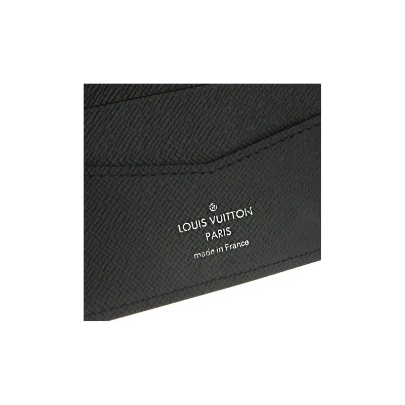 LOUIS VUITTON Supreme Collaboration Epi Leather Card Holder, Wallet Men's Black-6
