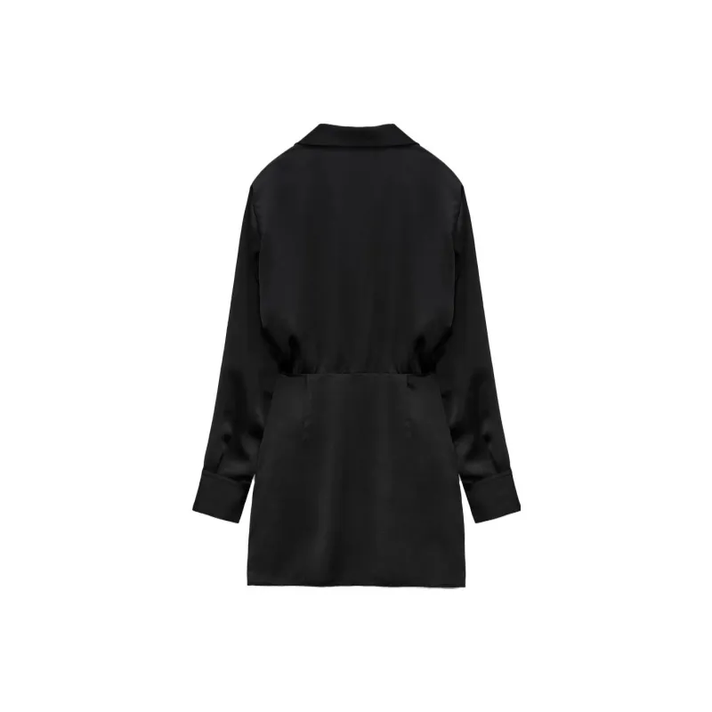ZARA Long-Sleeved Dresses Women's Black-1