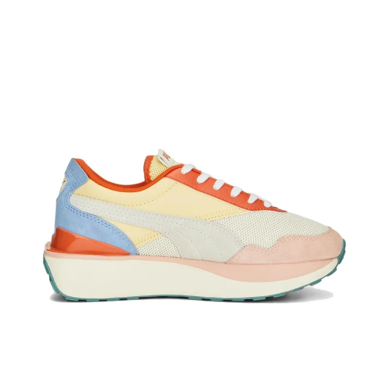 PUMA Cruise Rider Trainer Anti Slip Wear Resistant Low Top Sports Casual Shoes Women's Beige Pink Orange-1