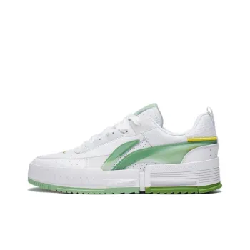 LiNing Li Cheng Lining Is Anti Slip Wear Resistant Low Top Sports Casual Shoes Women's White Green