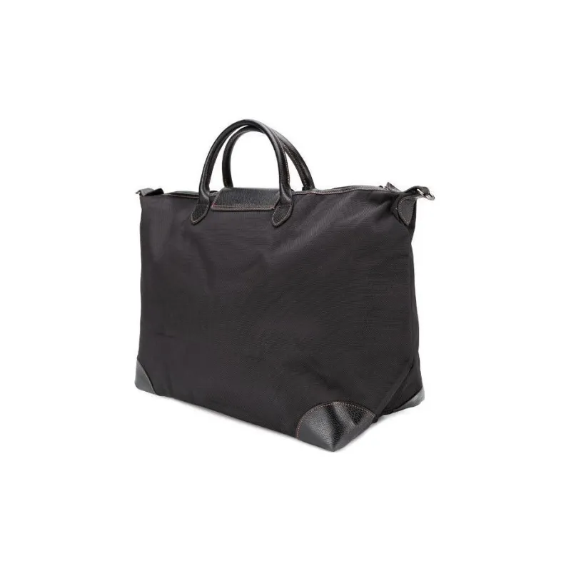 LONGCHAMP Boxford Fabric Dumpling Bag, One Shoulder Handbag Tubas Unisex Black-2