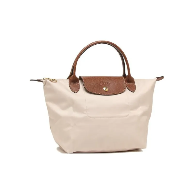 LONGCHAMP Le Pliage Canvas With Leather Canvas Bag Dumpling Bag Handbags Small Size Women's Paper Color-1