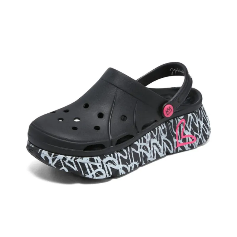 Skechers Max Cushioning Foamies Clogs Women's Black-1