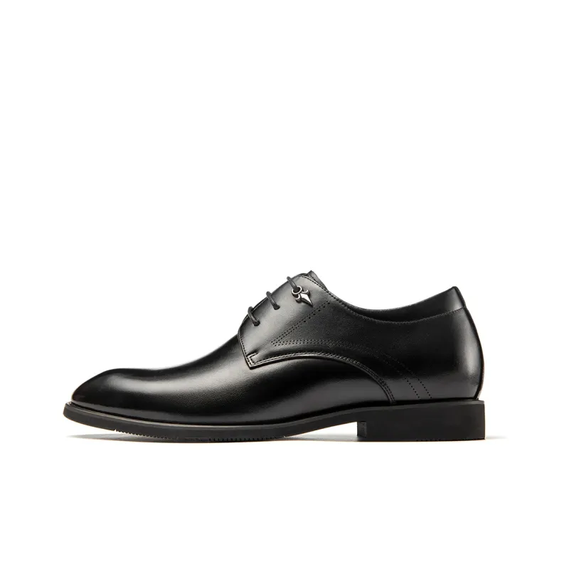 AOKANG Dress Shoes Men Low Top Black-0