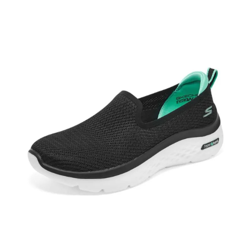 Skechers Go Walk Arch Fit Anti Slip Wear Resistant Low Top Casual Shoes Women's Black Cyan-1