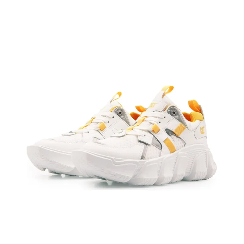 CAT Imposter Mesh Low Top Sports Casual Shoes Unisex White Yellow-1