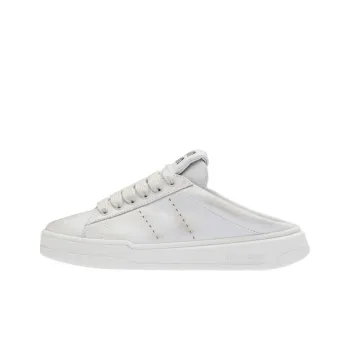 MIU MIU Abrasion Resistant Closed Toe Slippers Women's White