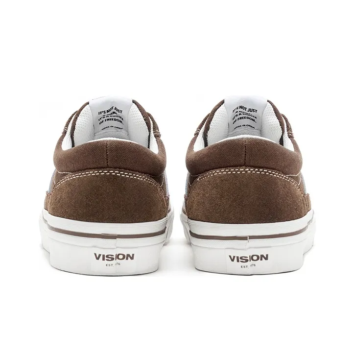 Vision Street Wear Stick Low Top Skateboard Shoes Unisex Coffee-4